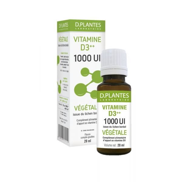 Vitamine D3++ 1000 Ui Végétale - Flacon 20 Ml - D.Plantes