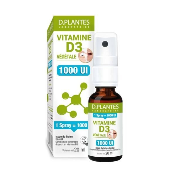 Vitamine D3 1000 Ui Végétale Spray - 20 Ml - D.Plantes