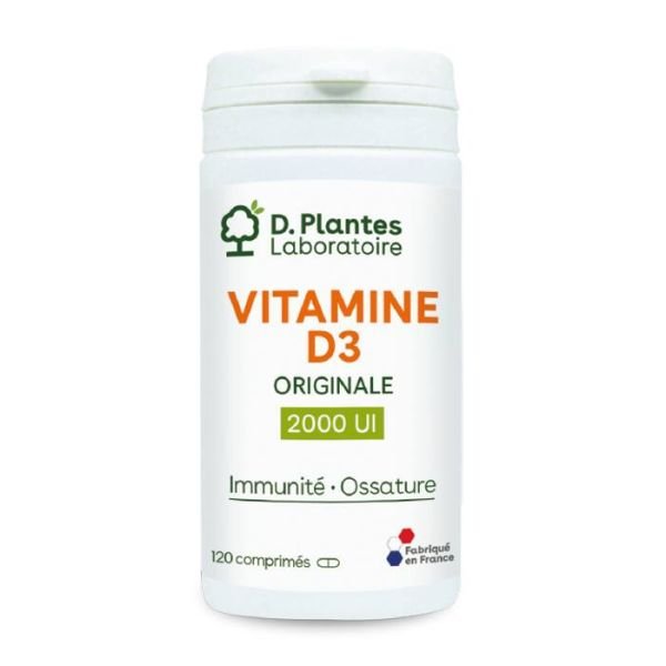 Vitamine D3 2000 Ui Originale Comprimés - 120 Comprimés - D.Plantes