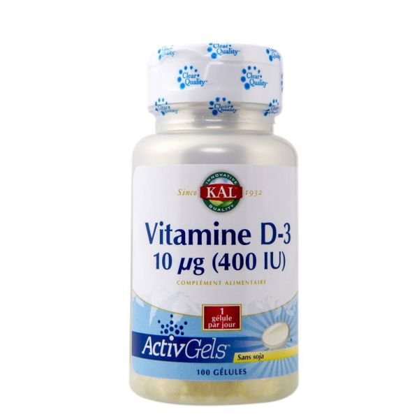 Vitamine D3 Kal - 100 Softgels - SOLARAY