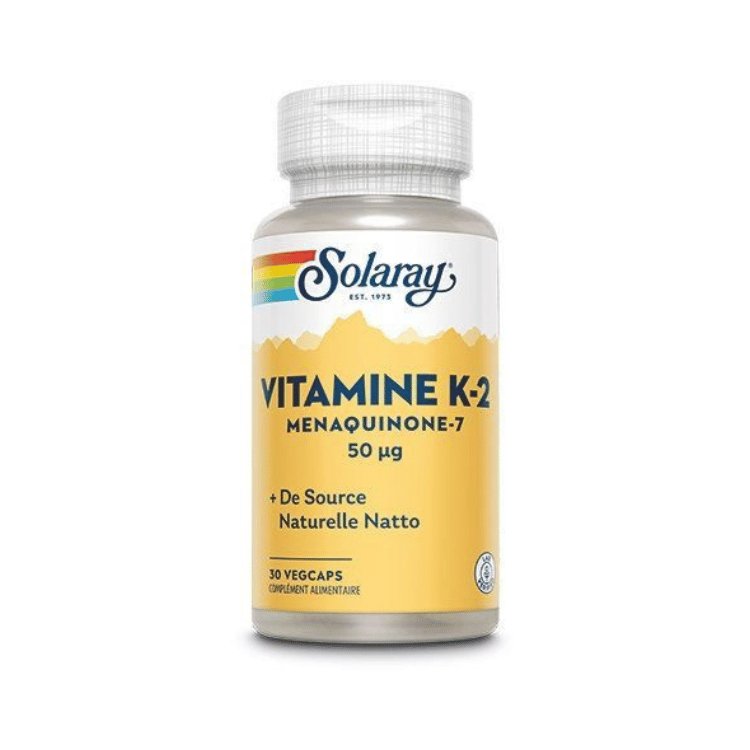 Boîte de 30 capsules de Vitamine K-2 de la marque Solaray