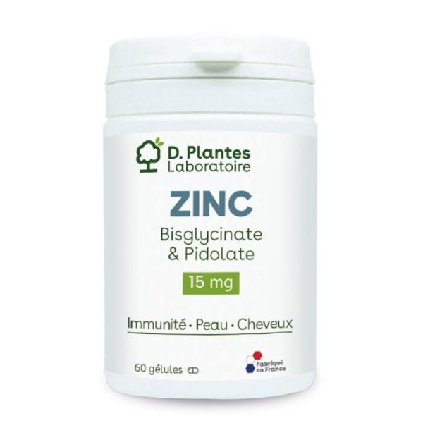 Zinc Bisglycinate Et Pidolate - 60 Gélules - D.Plantes